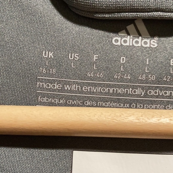 Adidas Zipper Jacket coat sweater sport Grey color Size L - Picture 6 of 8